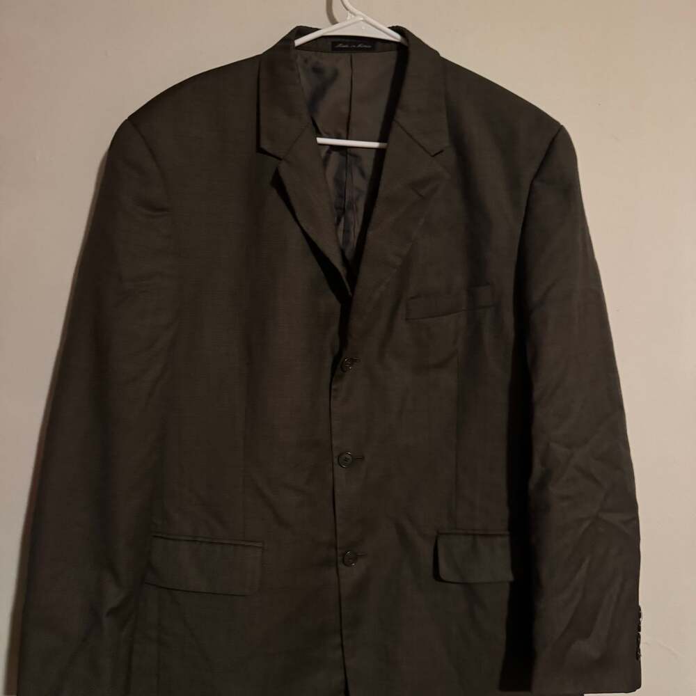 Alfani Men's Black Faux Suede 3-Button Blazer Jacket